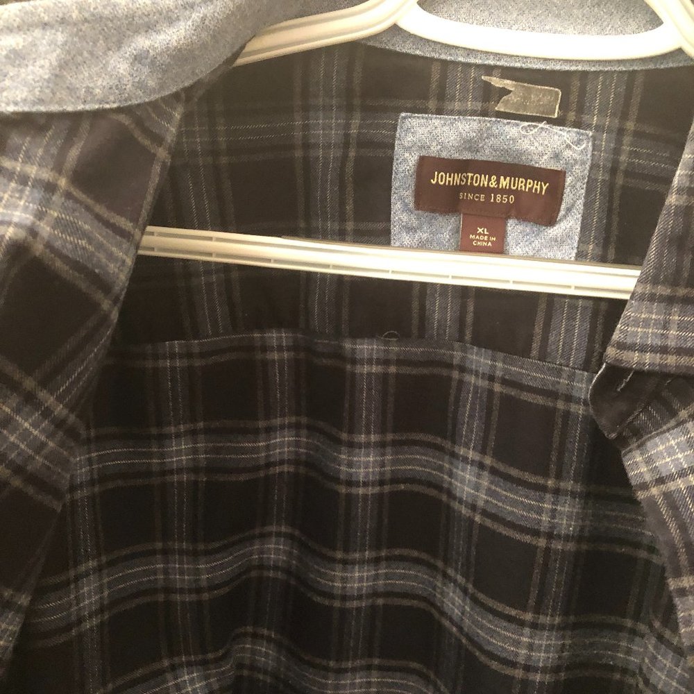 Jonston & Murphy men long sleeve shirt, blue navy - Picture 5 of 9